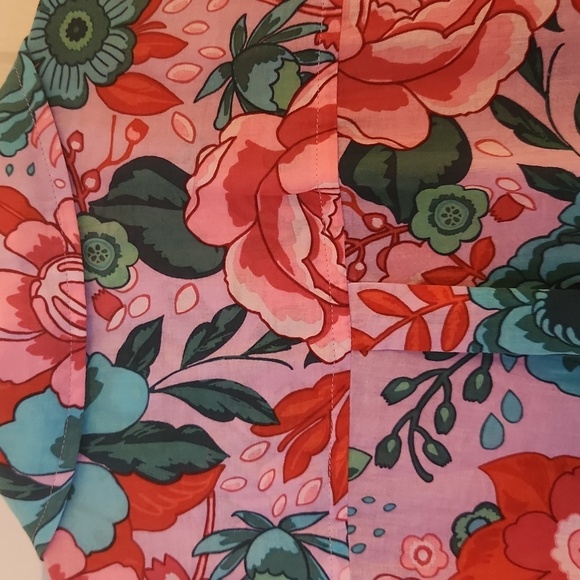 Talbots Button Front Shirt 1X Plus Floral Cotton Lightweight ASO Sweet Magnolias - Picture 7 of 9